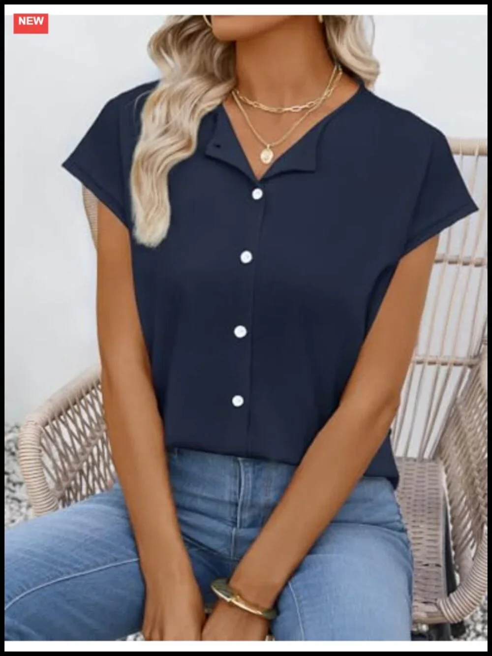 Women's Summer Cap Sleeve Knit Cardigan Sweater Vest Button Front Office Top